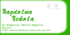 magdolna nekola business card